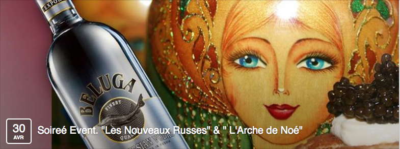 Facebook banner. Soireé Event « Les Nouveaux Russe » & « L|Arche de Noé ». 2016-04-30